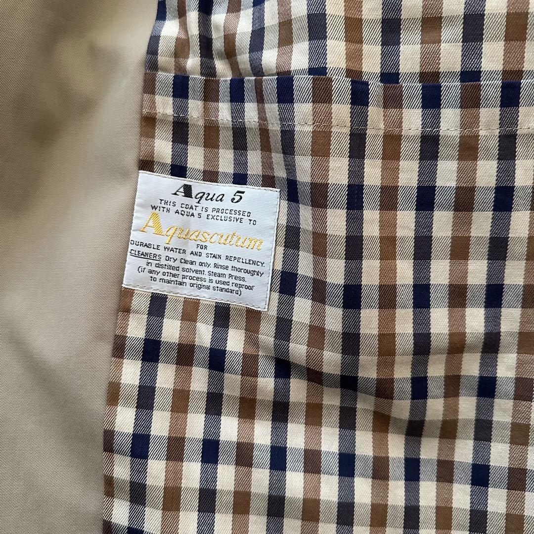 【美品】90s  アクアスキュータム トレンチコート vintage 古着