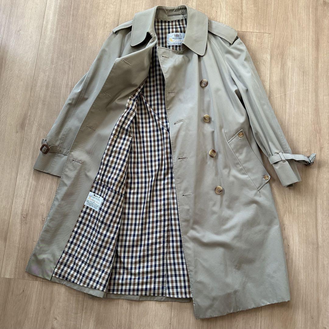 【美品】90s  アクアスキュータム トレンチコート vintage 古着