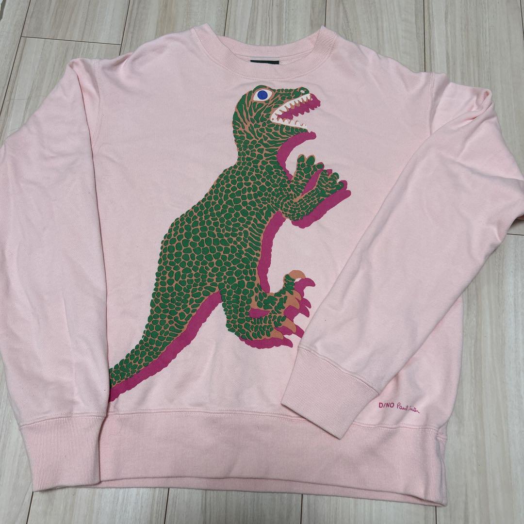 Paul Smithピンク恐竜プリント トレーナー