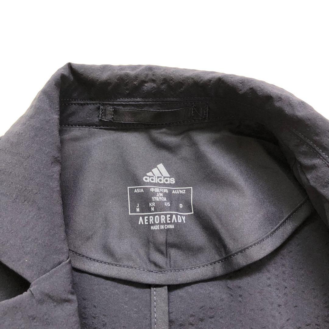 adidas 伊勢丹 AEROREADY シアサッカー セットアップ 紺 M
