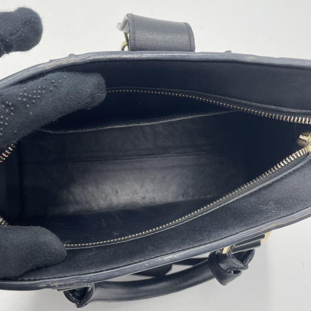 【極美品】サンローラン　ベイビーカバス　2way バッグ　カサンドラ　レザー　黒