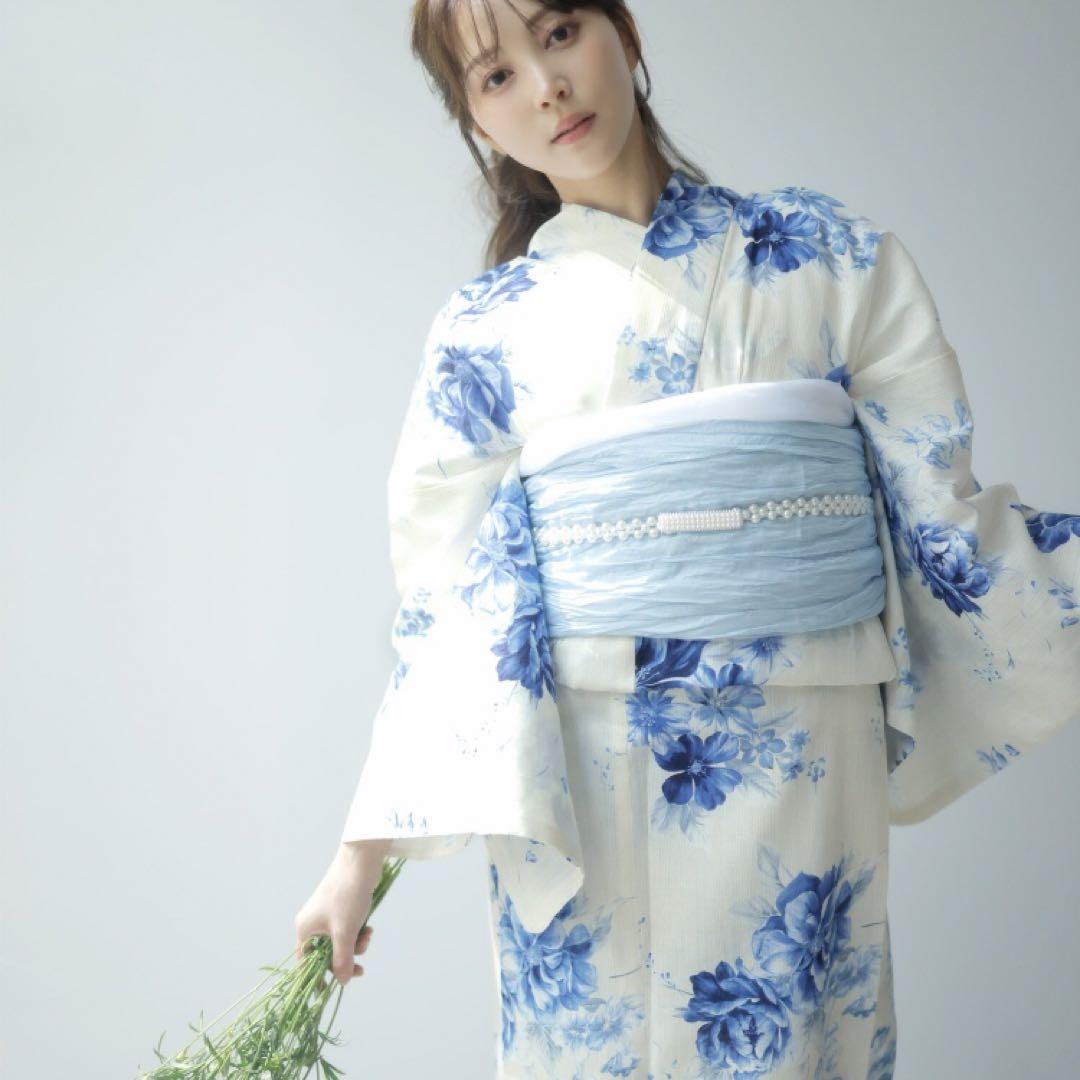 dita 浴衣 桜梅桃李 パール飾り紐付き レディース