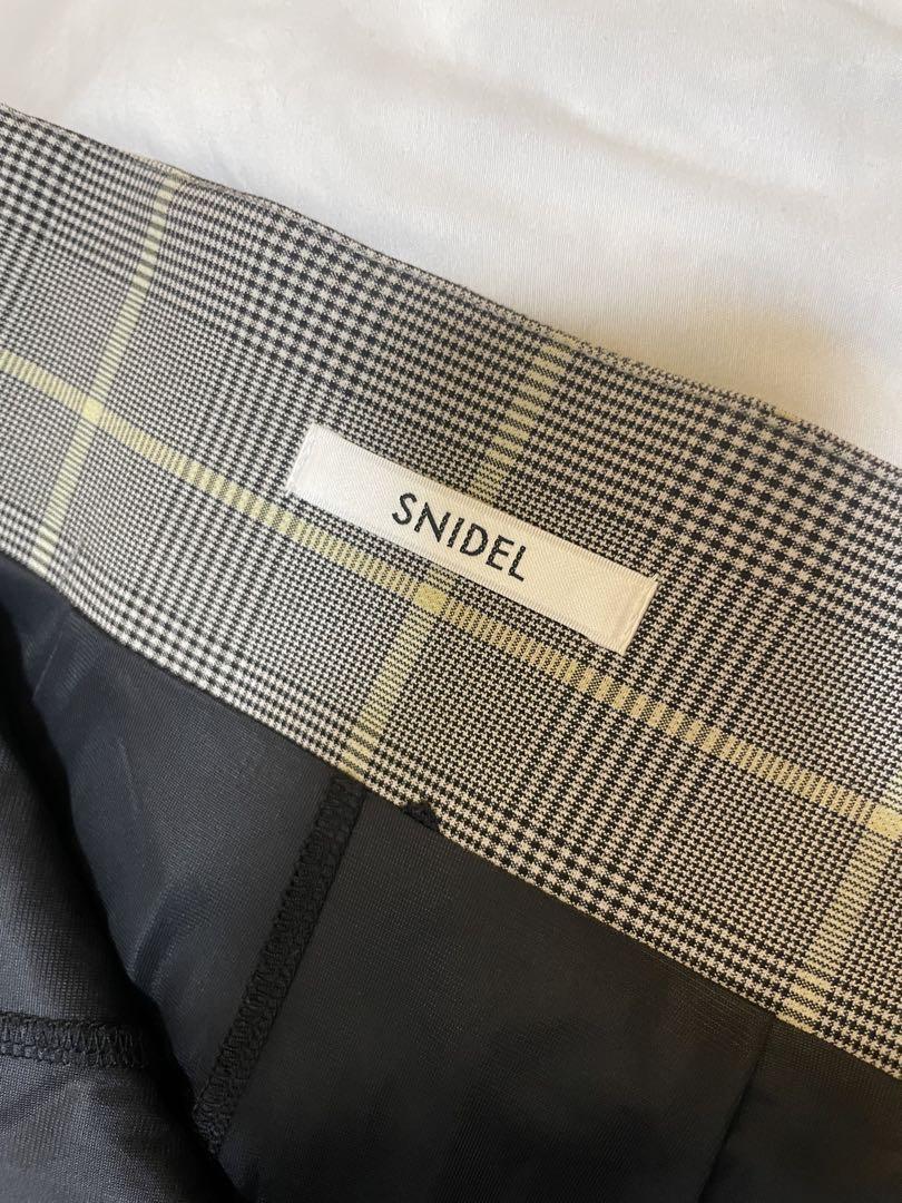 SNIDEL サイドプリーツスカショーパン チェック　1