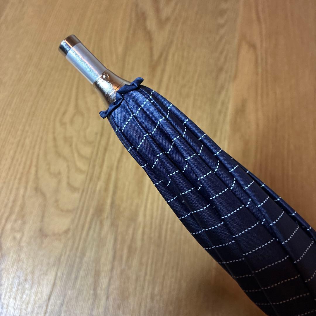 【未使用品】ポロラルフローレン ボーダー 晴雨兼用 ショート傘 日傘 ネイビー