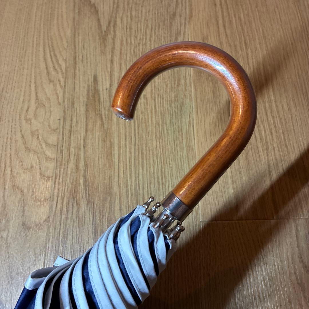 【未使用品】ポロラルフローレン ボーダー 晴雨兼用 ショート傘 日傘 ネイビー