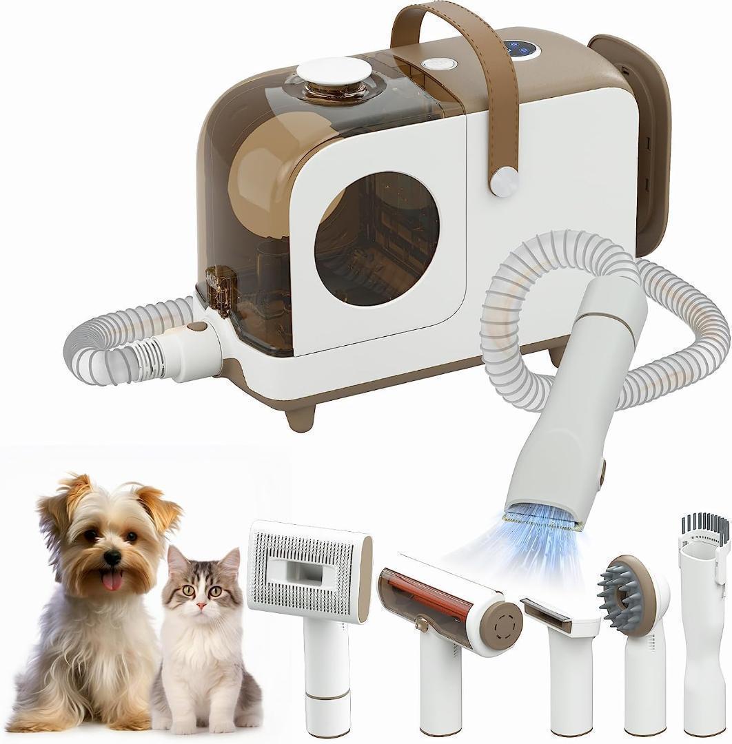 ❤️6in1❤️ペット用バリカンセット 犬 猫美容器 グルーミング掃除機 換毛期