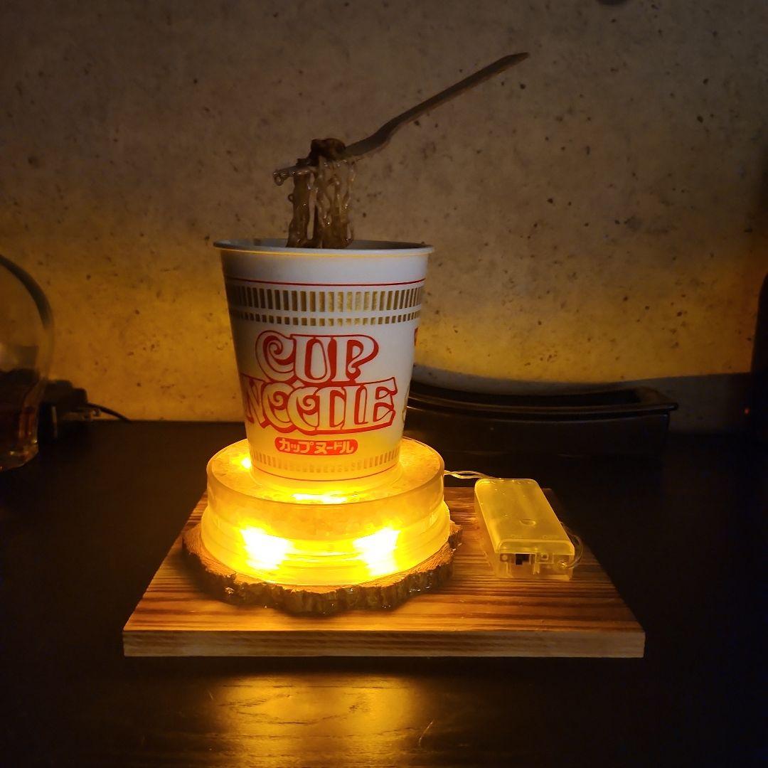 カップヌードル　LEDライト　レジンアート