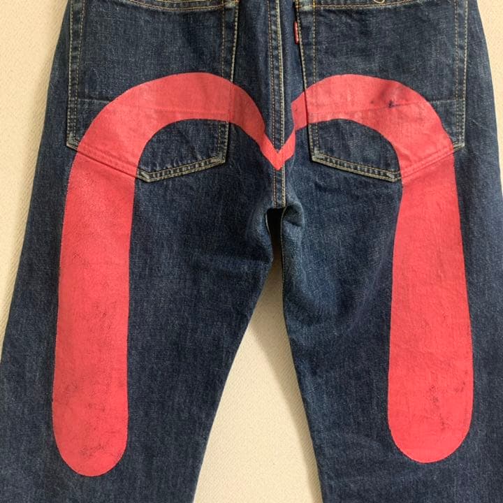 激レア EVISU エヴィス デニム ペイント 大黒 太カモメ ピンク
