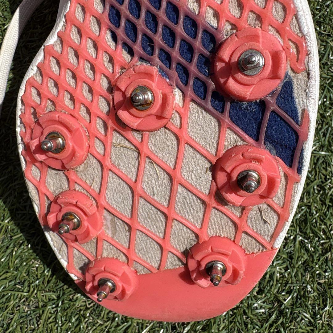 adidas スパイクシューズ ネイビー/オレンジ