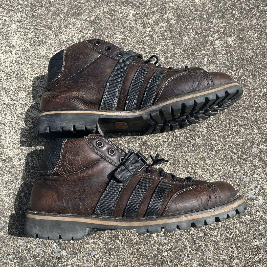 【期間限定】 vtg メルカリ - shoes trekking leather brown adidas 靴