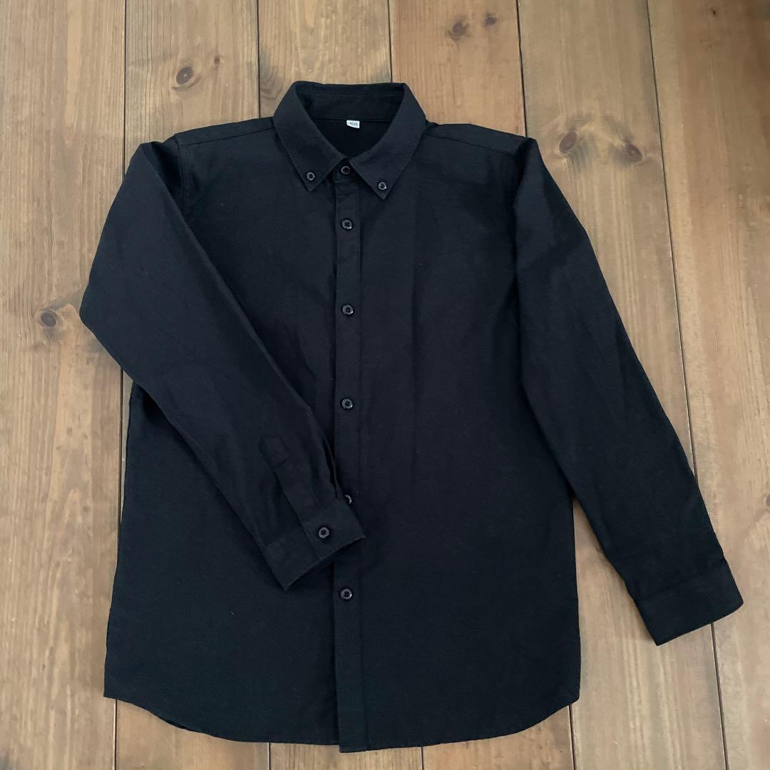 ブラック 長袖シャツ 160cm