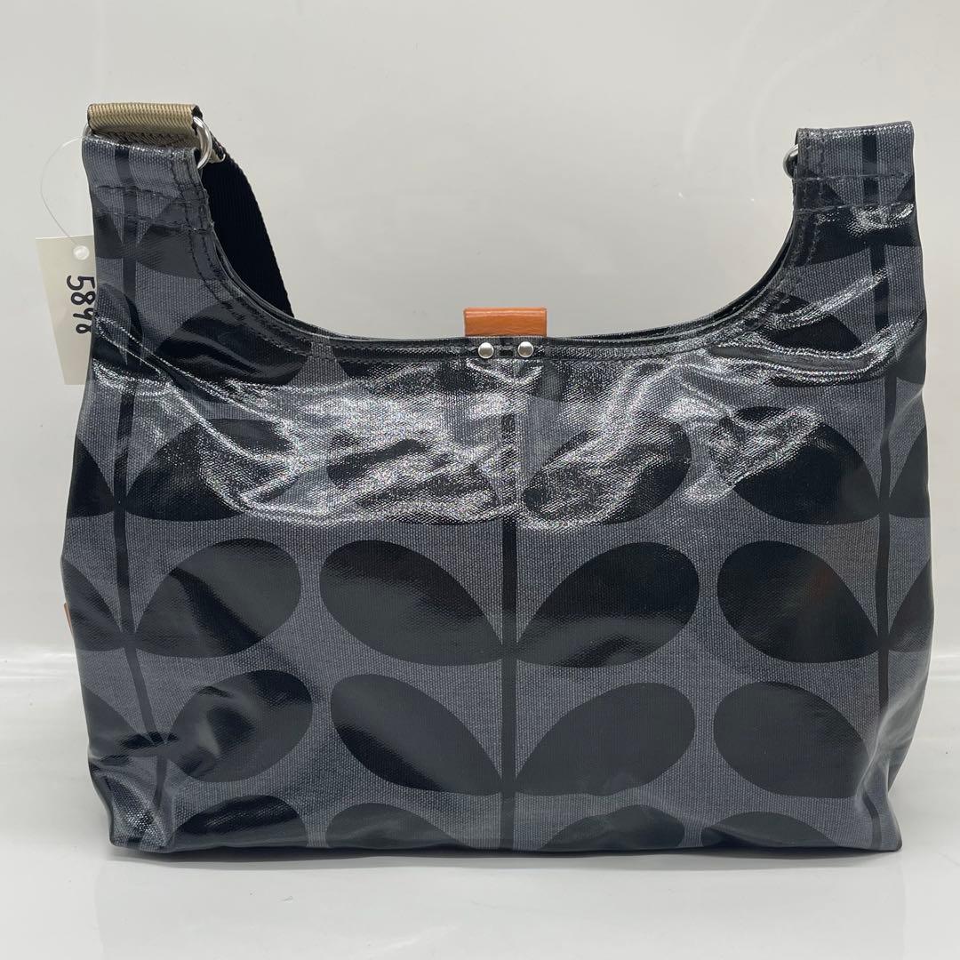 【美品】Orla Kielyオーラカイリー革ショルダーバッグ オーラカイリー Orla Kiely ハンドバッグ マルチ柄 新品 (Orla