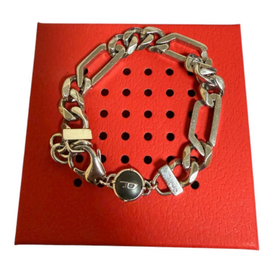 DIESEL シルバー チェーンブレスレット