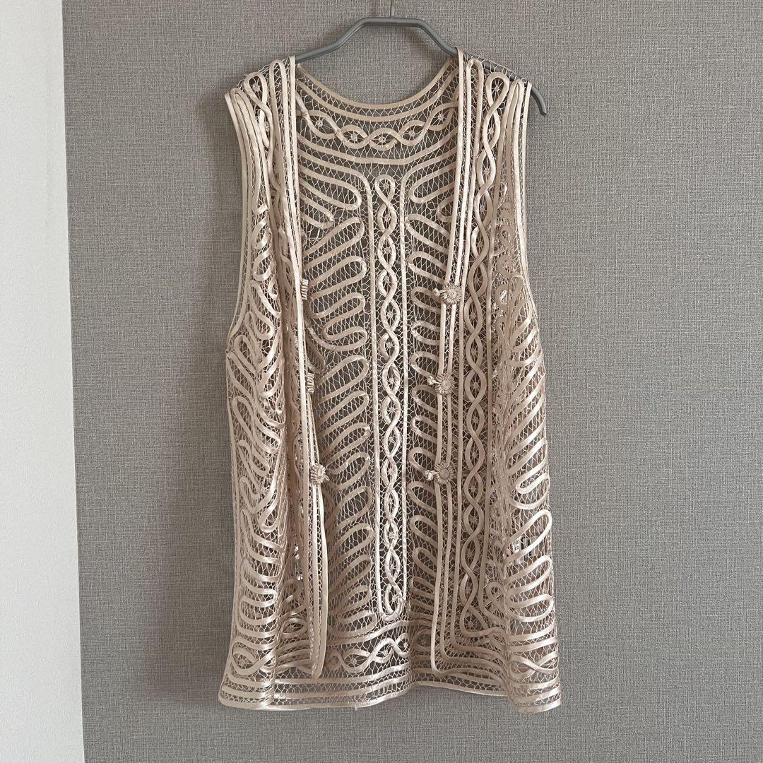 TODAYFUL Embroidery Middle Vest エクリュ