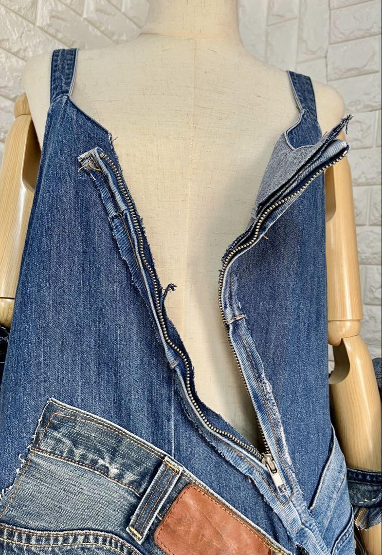 牛です。リメイクデニム　ボレロ付きワンピ