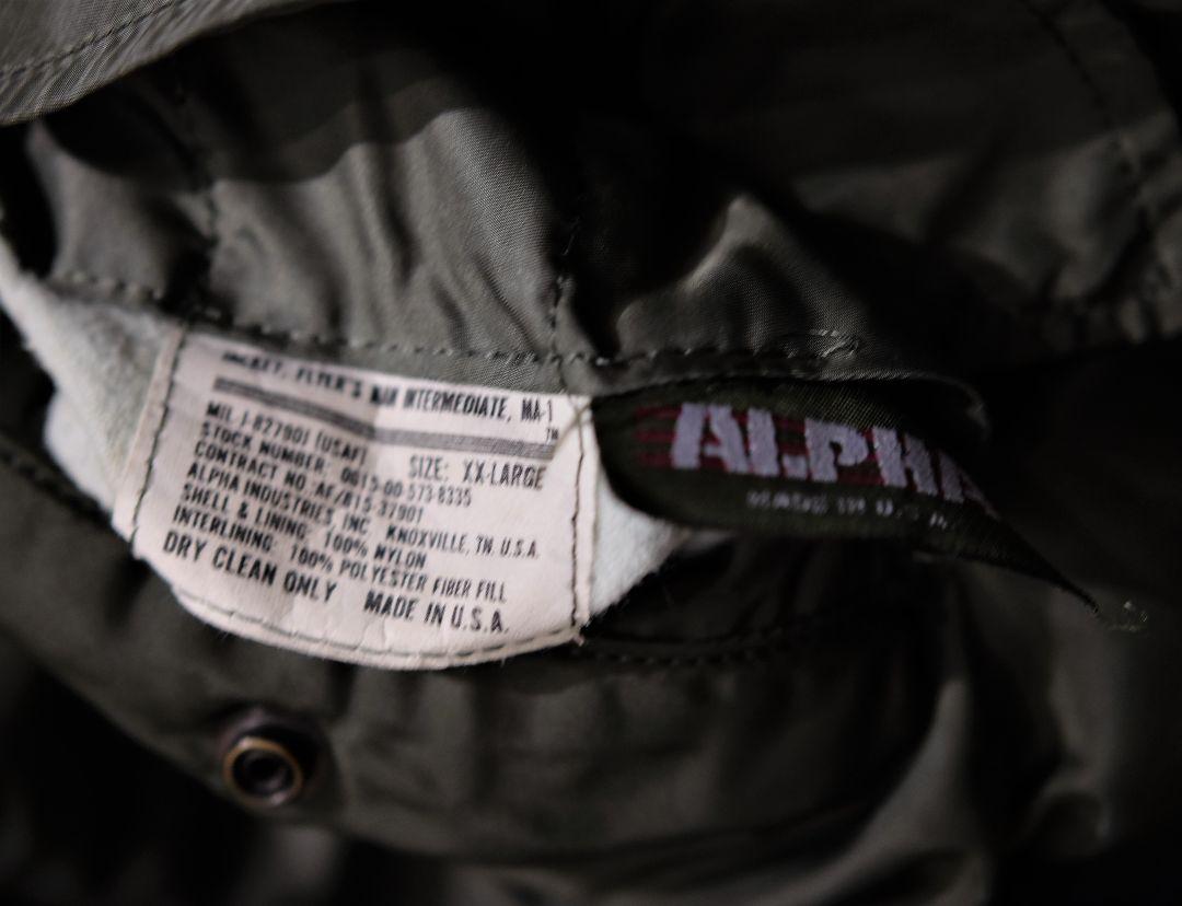ALPHA size: XXL 90s 80s MA-1 USA製 米軍 - メルカリ