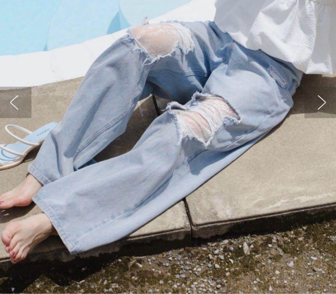 #さん専用【☆美品☆】Kastane レースデニムパンツ