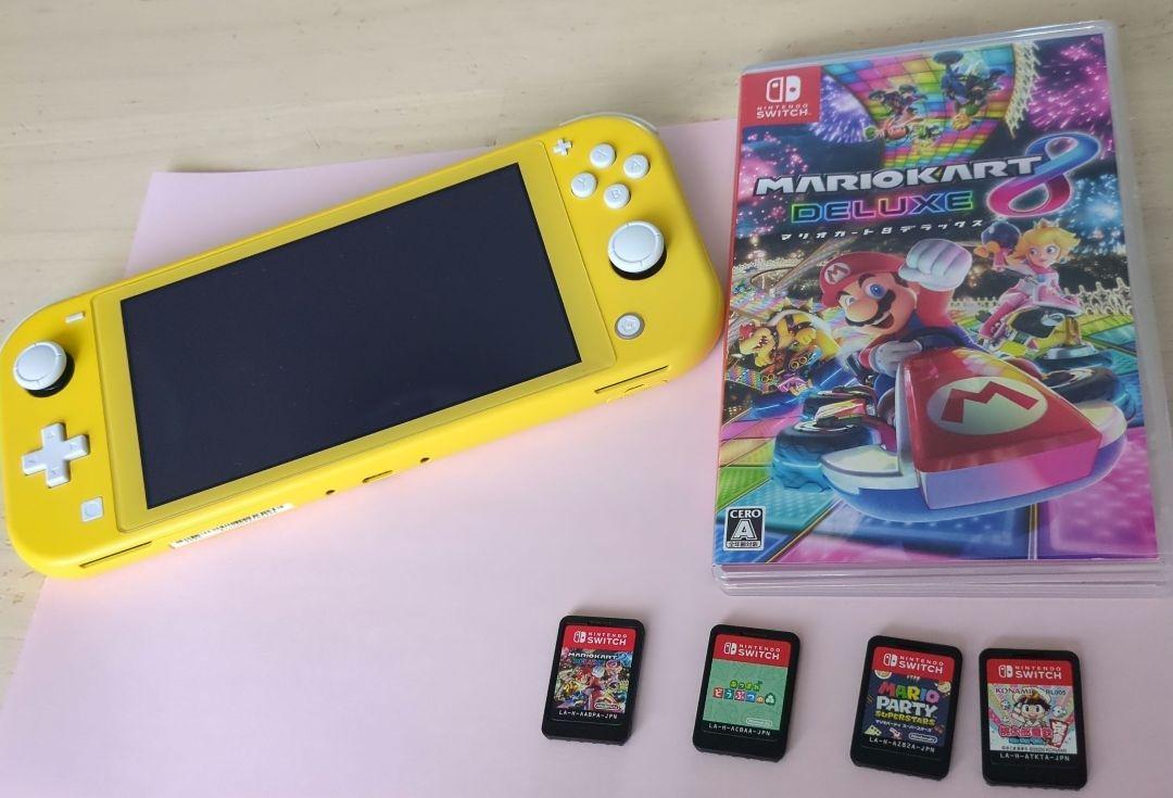 Nintendo Switch Lite イエロー + ゲームソフト4本 Nintendo Switch Lite イエロー +ソフト4 - メルカリ