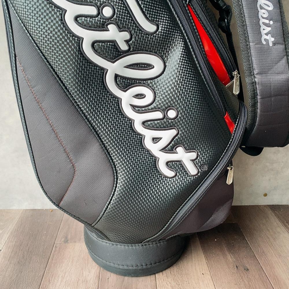 【良品】Titleist タイトリスト　キャディバッグ　ブラック　レッド