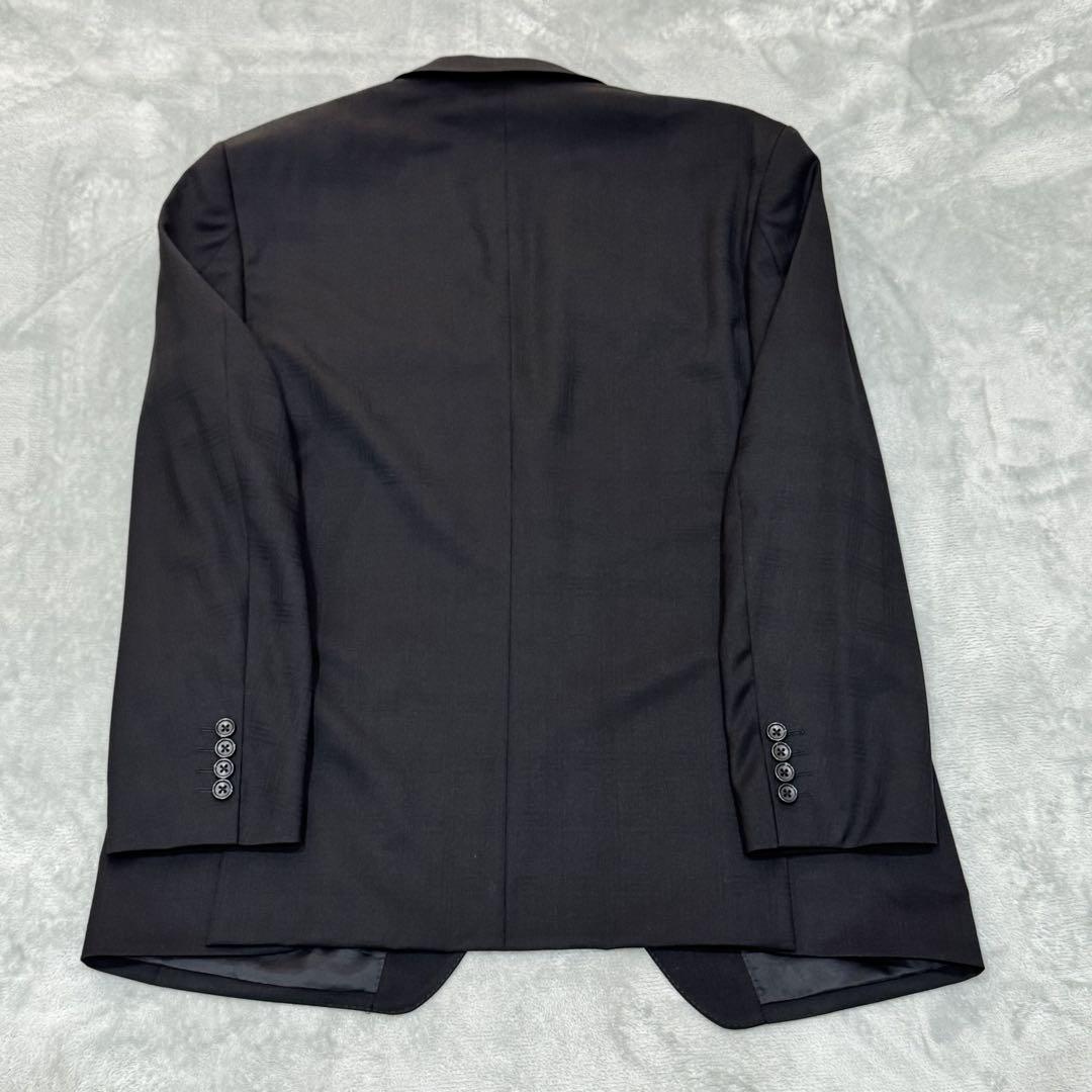 美品 ダーバン 黒　チェック柄 メンズ ビジネス スーツ M L セットアップ