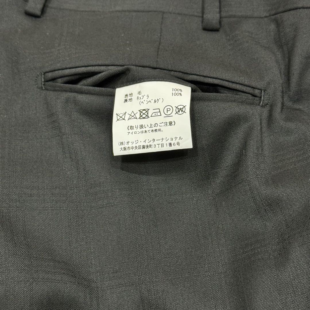 美品 ダーバン 黒　チェック柄 メンズ ビジネス スーツ M L セットアップ