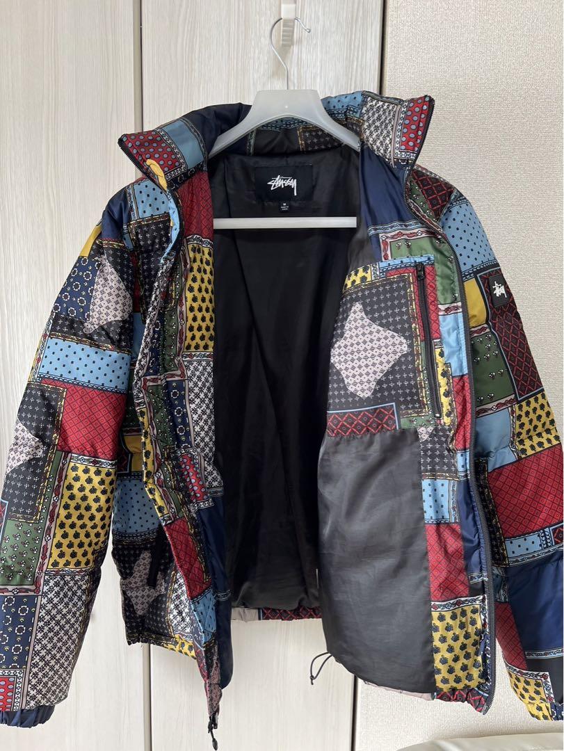 【在庫限り】 Stussy パッチワーク ダウンジャケット ジャケット・アウター
