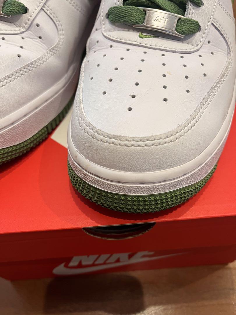 Nike Air Force 1 ホワイト/グリーン 27cm