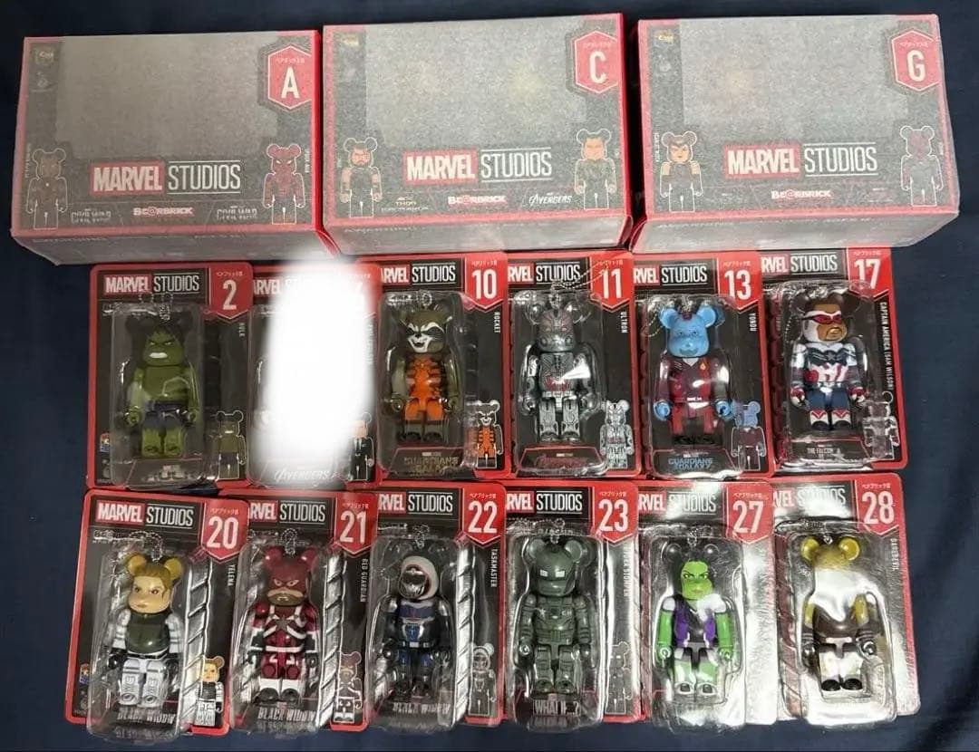 MARVEL BE@RBRICK Happyくじ A賞 C賞　G賞 15点