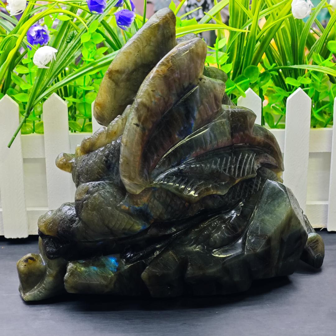 天然石 ラブラドライトの飛竜 置物 JF062 画像9