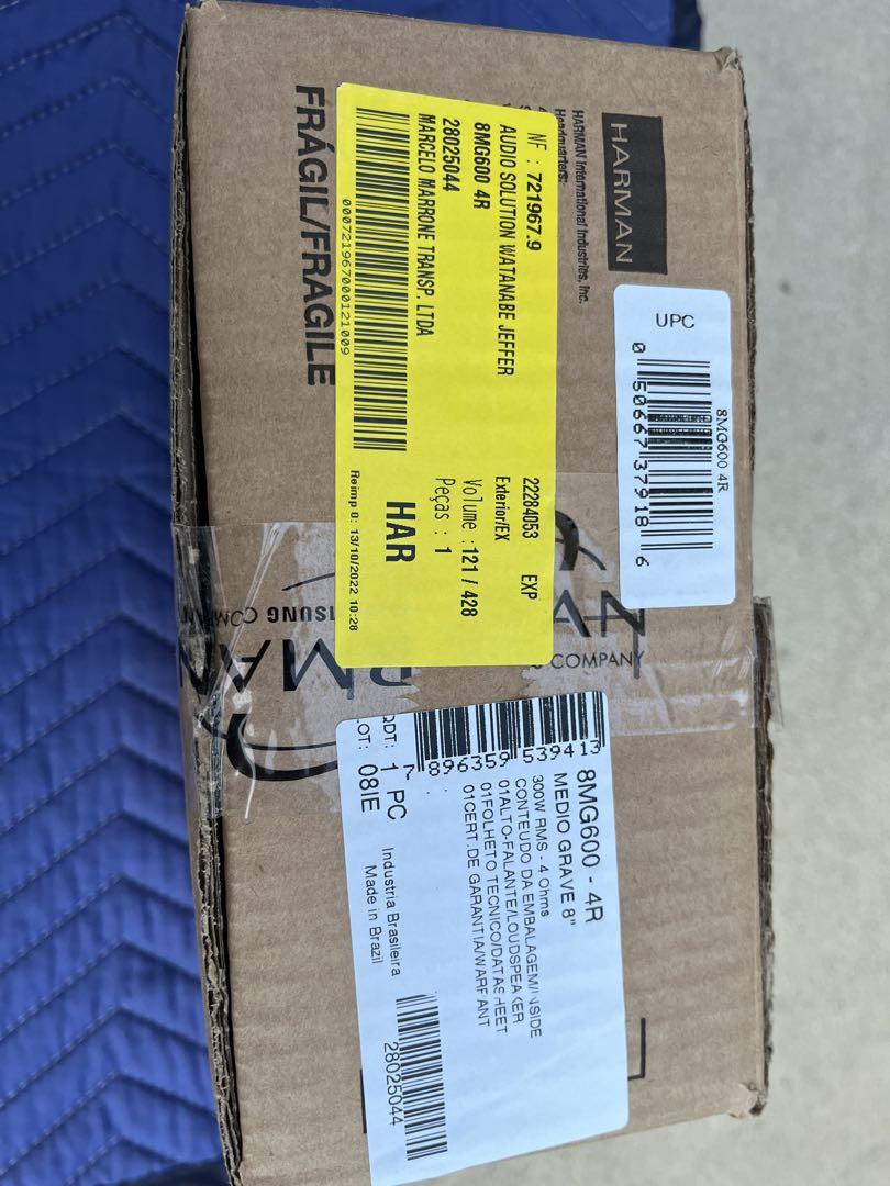 ペア　JBL 8MG600 ミッドベース　カースピーカー 8インチ 300W
