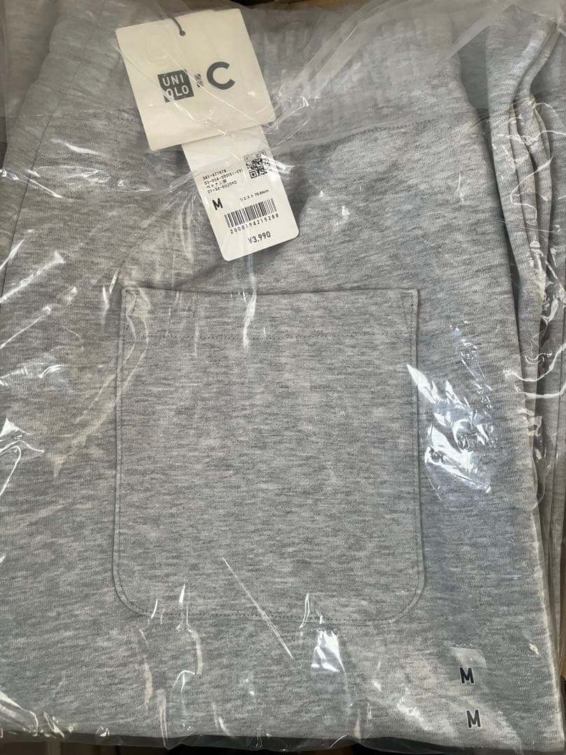 ユニクロC スウェットワイドパンツ　グレー　M 丈長め