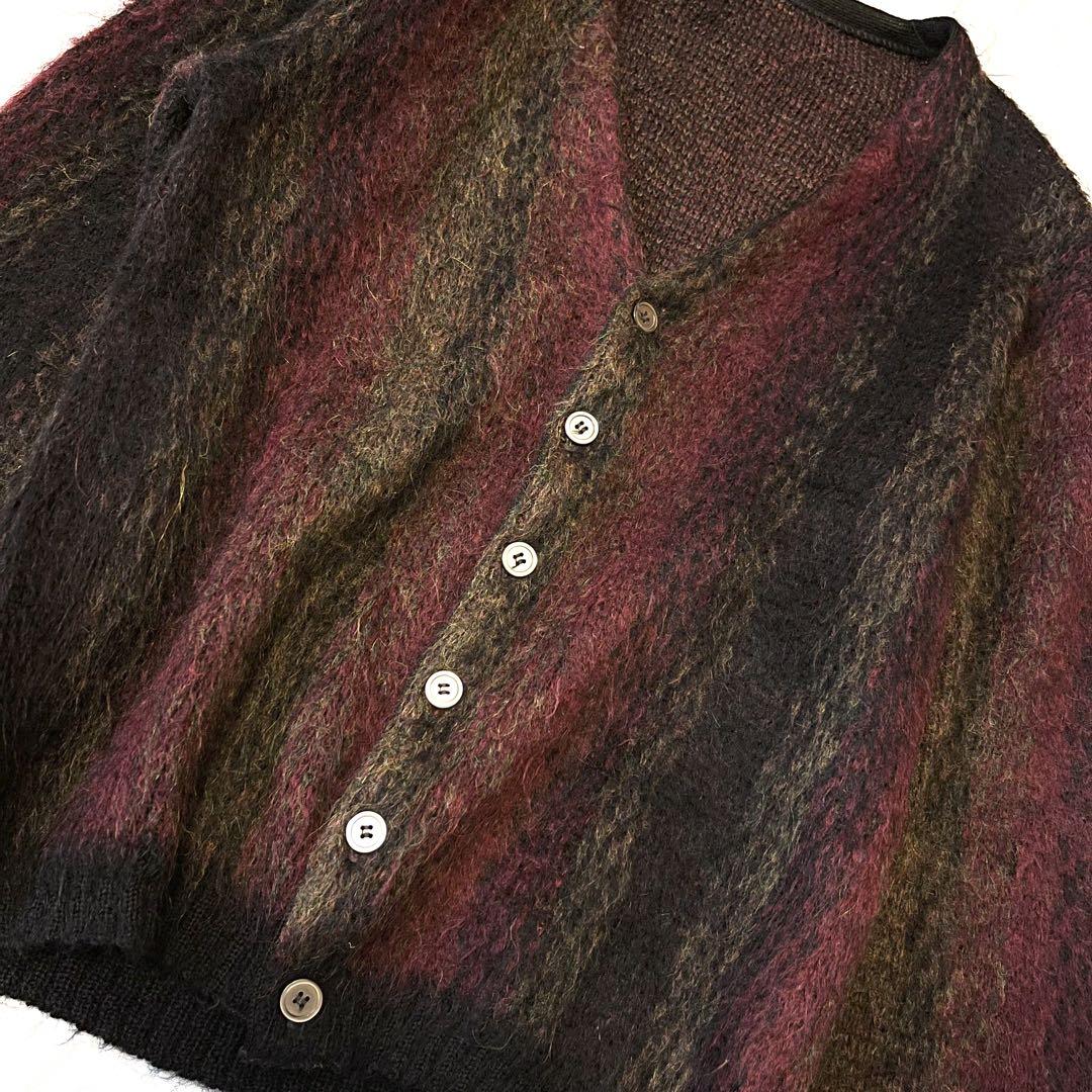 トップス 60's/shadow stripe  mohair cardigan