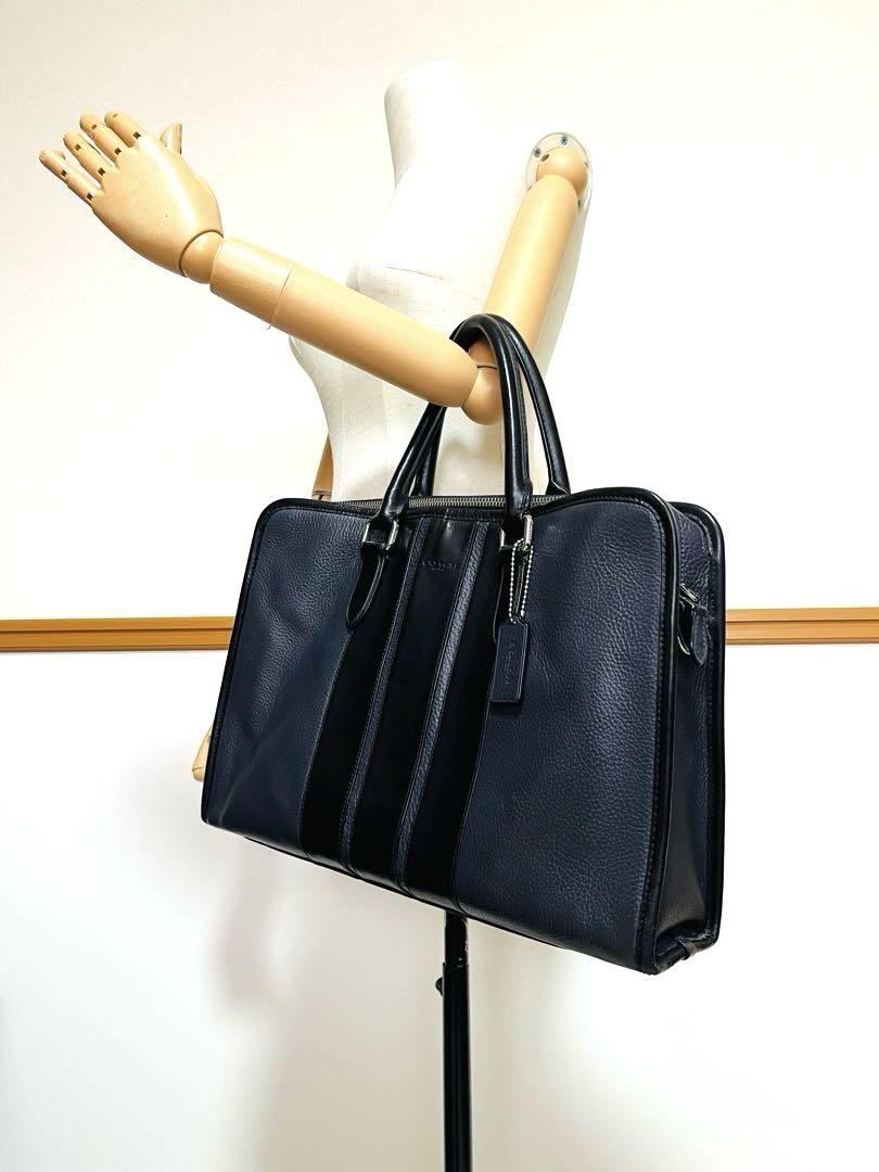 COACH コーチ F72308 2WAY ビジネスバッグ レザー メンズ