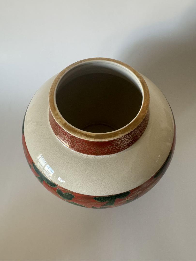 伝統工芸 工芸品 工芸美術 ＊九谷焼 九谷 木米 赤絵 人物風景図 雲文 金彩