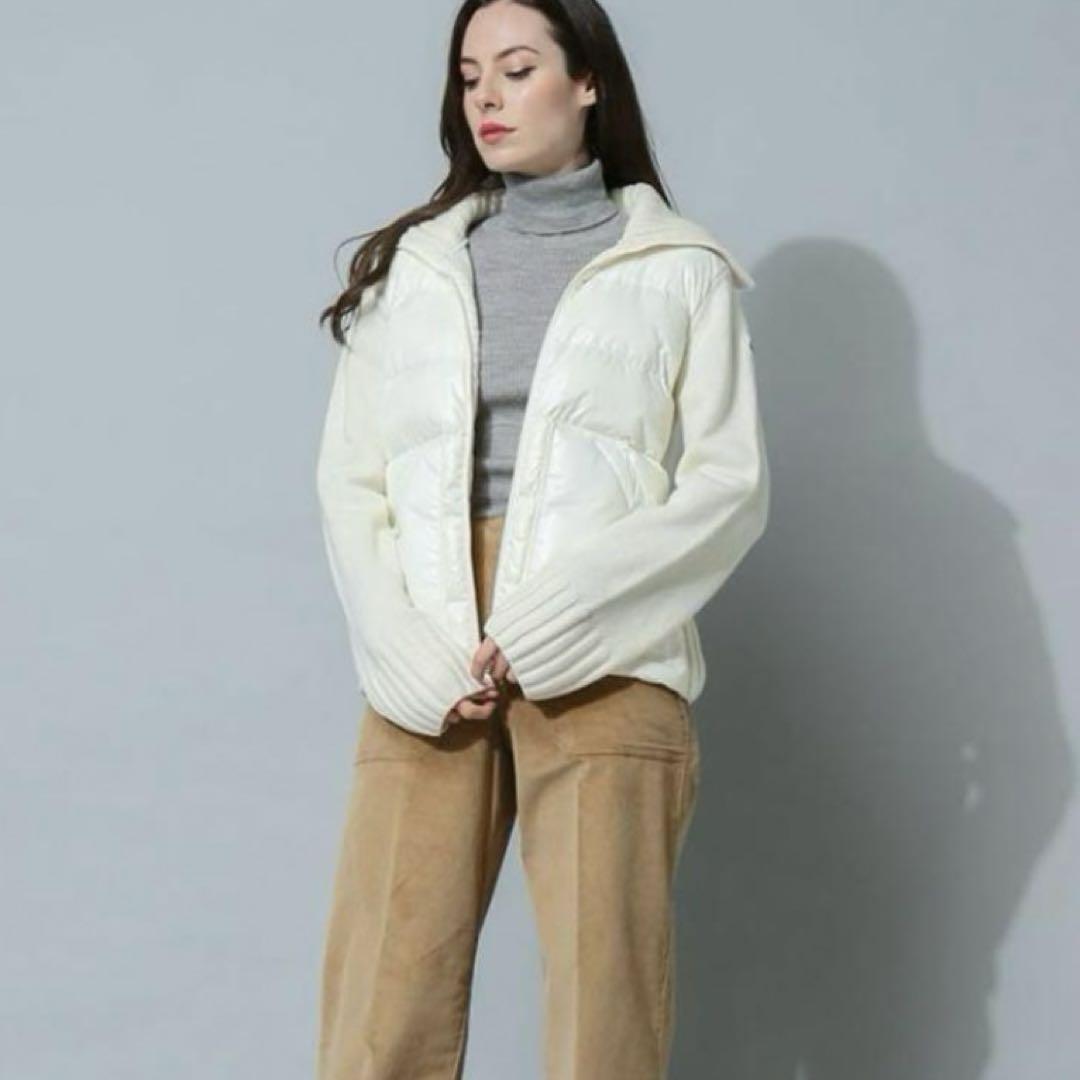 MONCLER モンクレール カーディガン(ニット＆ダウン)ホワイト L
