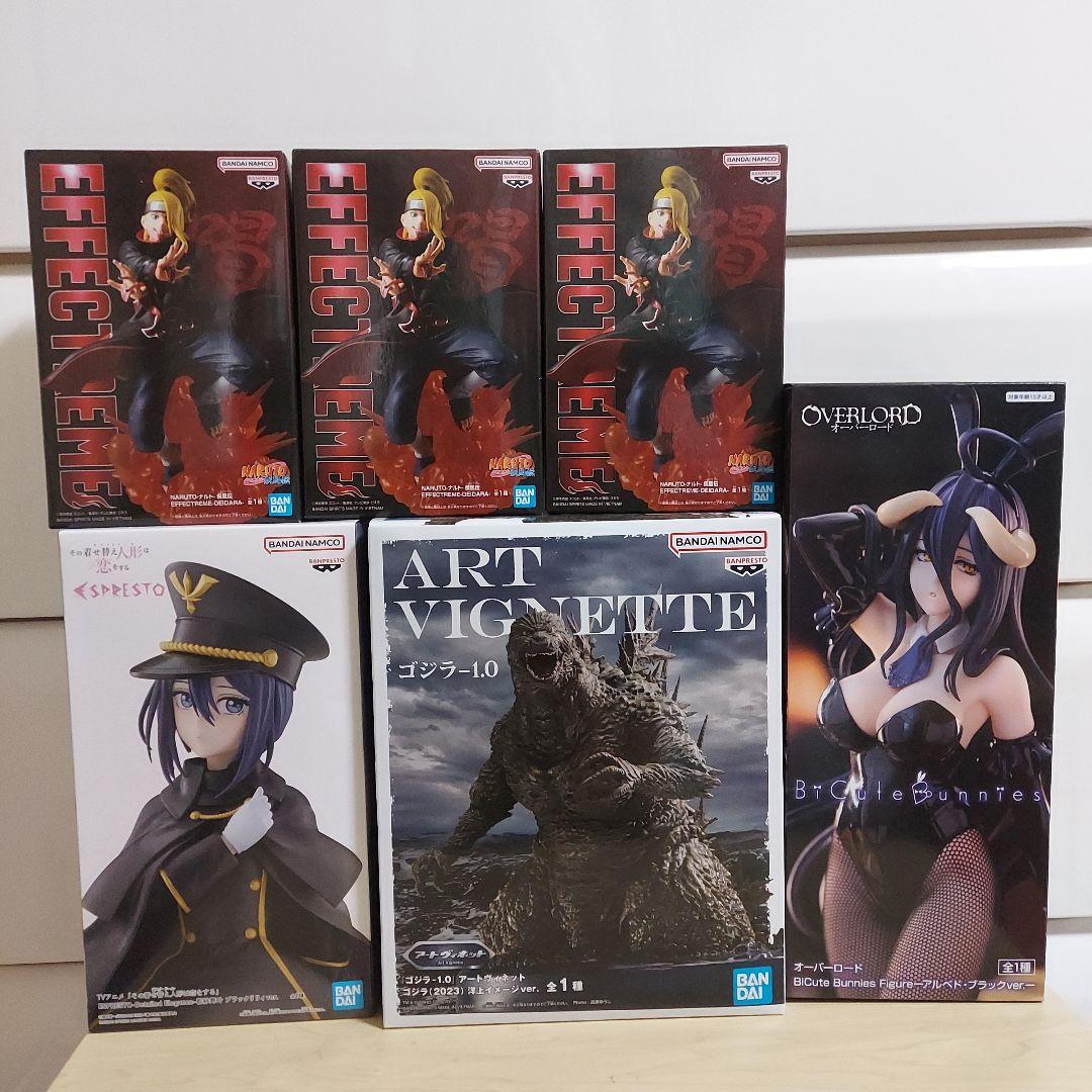 新作プライズフィギュアまとめ売り　デイダラ　ゴジラ　乾紗寿叶　アルベド