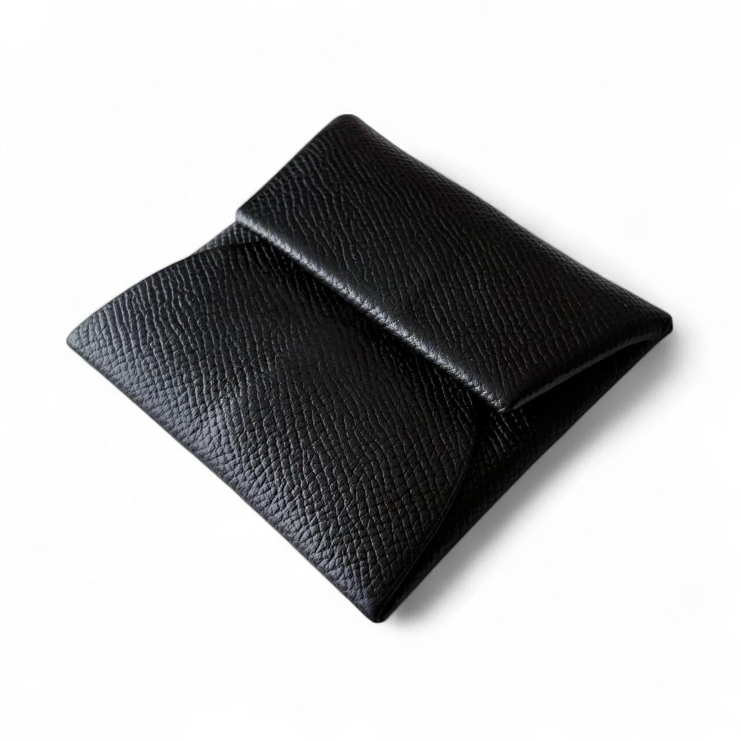 美品 X刻印『エルメス』バスティア エプソン 黒 ブラック コインケース 美品 A刻印『エルメス』バスティア エプソン ノワール ブラック
