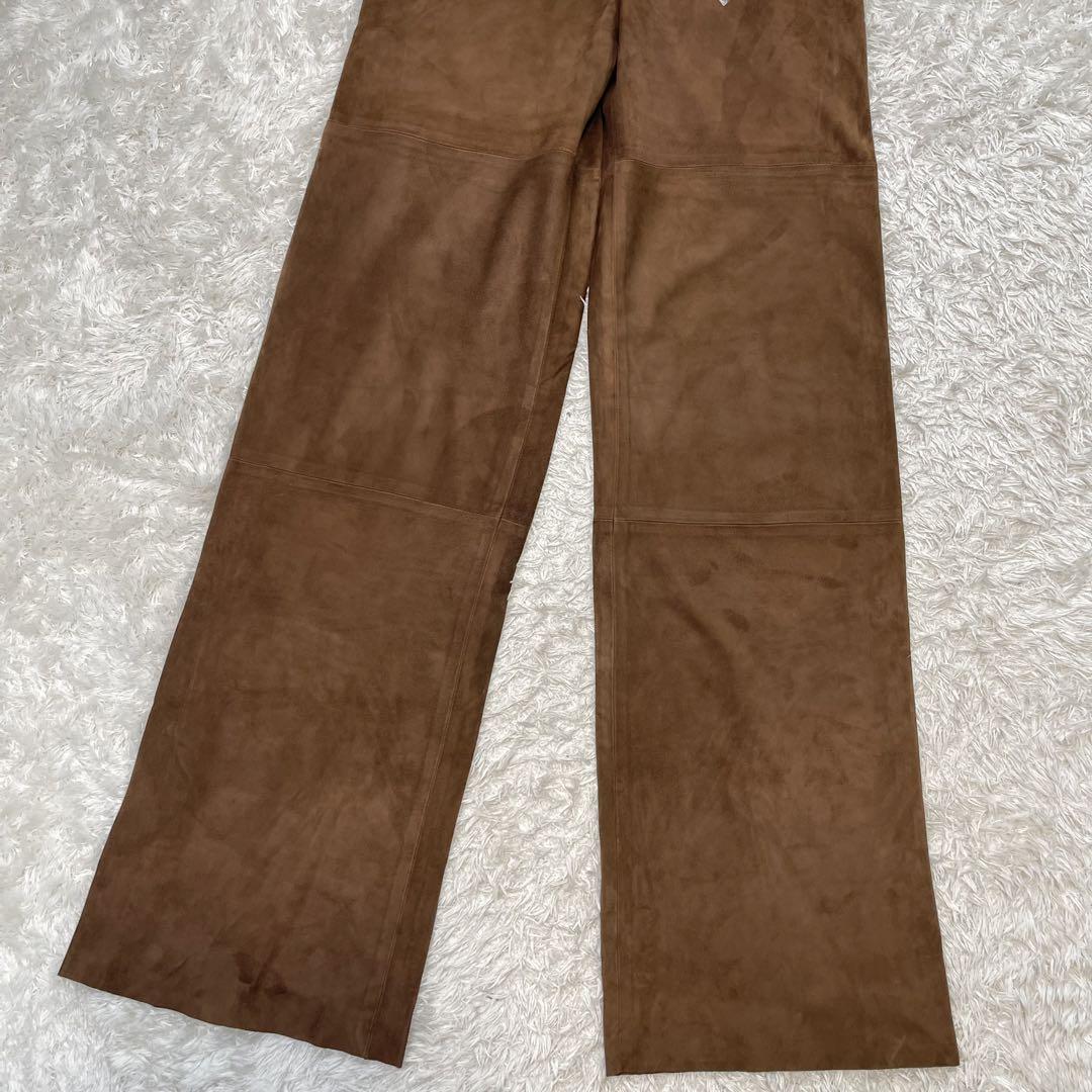 ✨新品タグ付き✨Max Mara 白タグ スエードパンツ 38 最高級 銀タグ