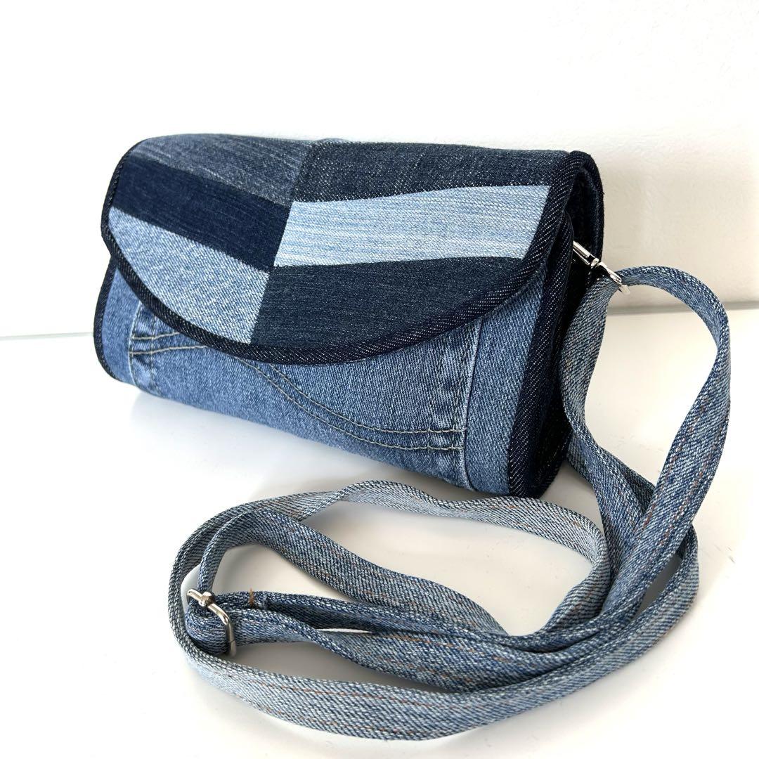 ☆新品☆デニムリメイクバッグ ハンドメイド 2wayバッグ