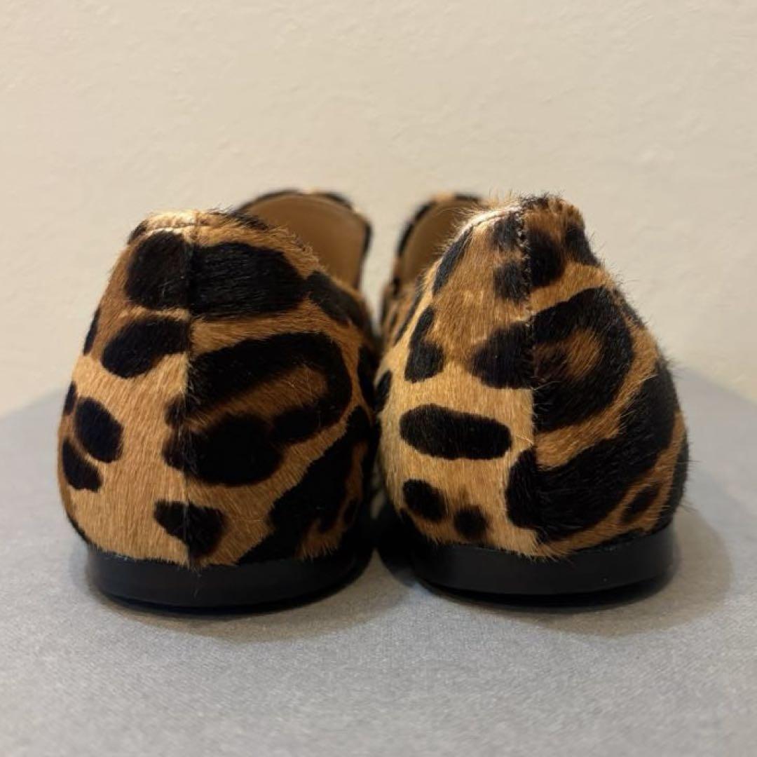 ☆美品☆ FABIO RUSCONI レザー ローファー レオパード ヒョウ柄 ☆美品☆ FABIO RUSCONI レザー ローファー レオパード ヒョウ柄