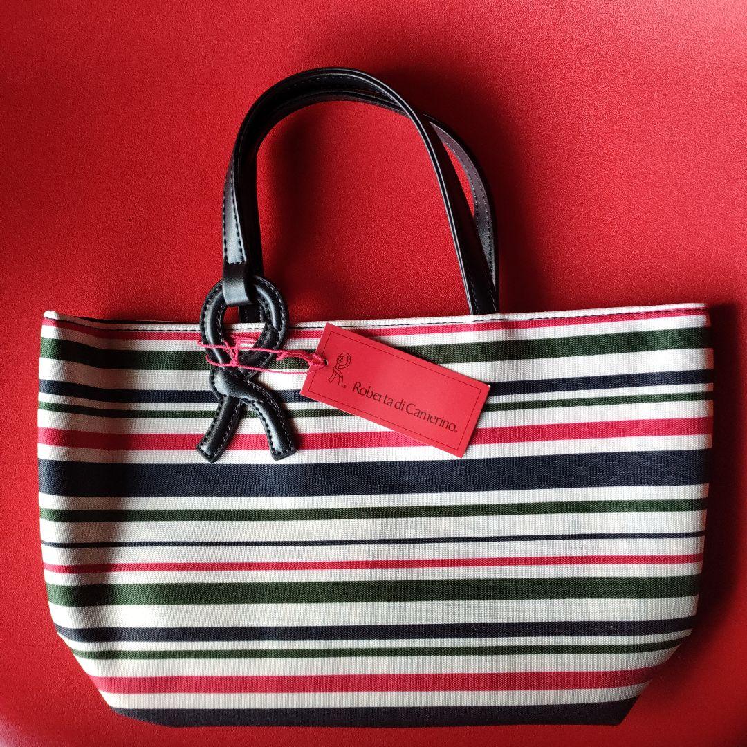 ★新品未使用品★Roberta di Camerino ストライプトートバッグ