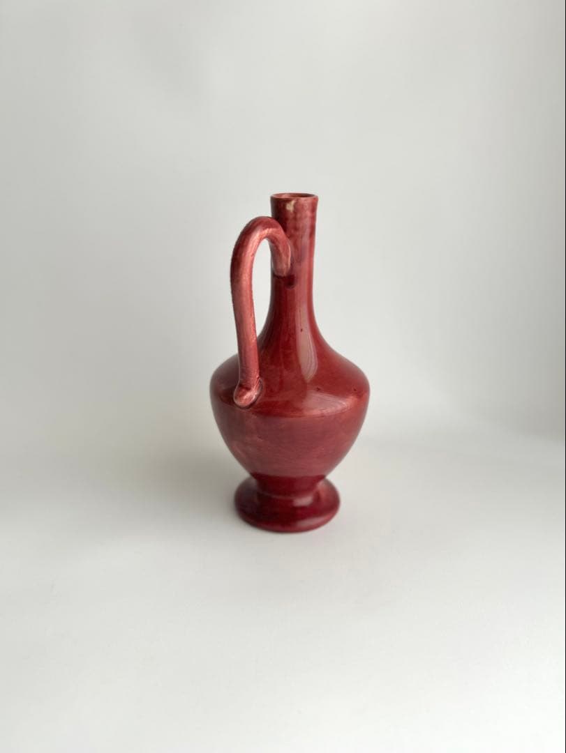 赤い花瓶 HoganasKeramik 陶器 北欧ヴィンテージ フラワーベース目立った傷や汚れなし NEXPOTALLINN_EU