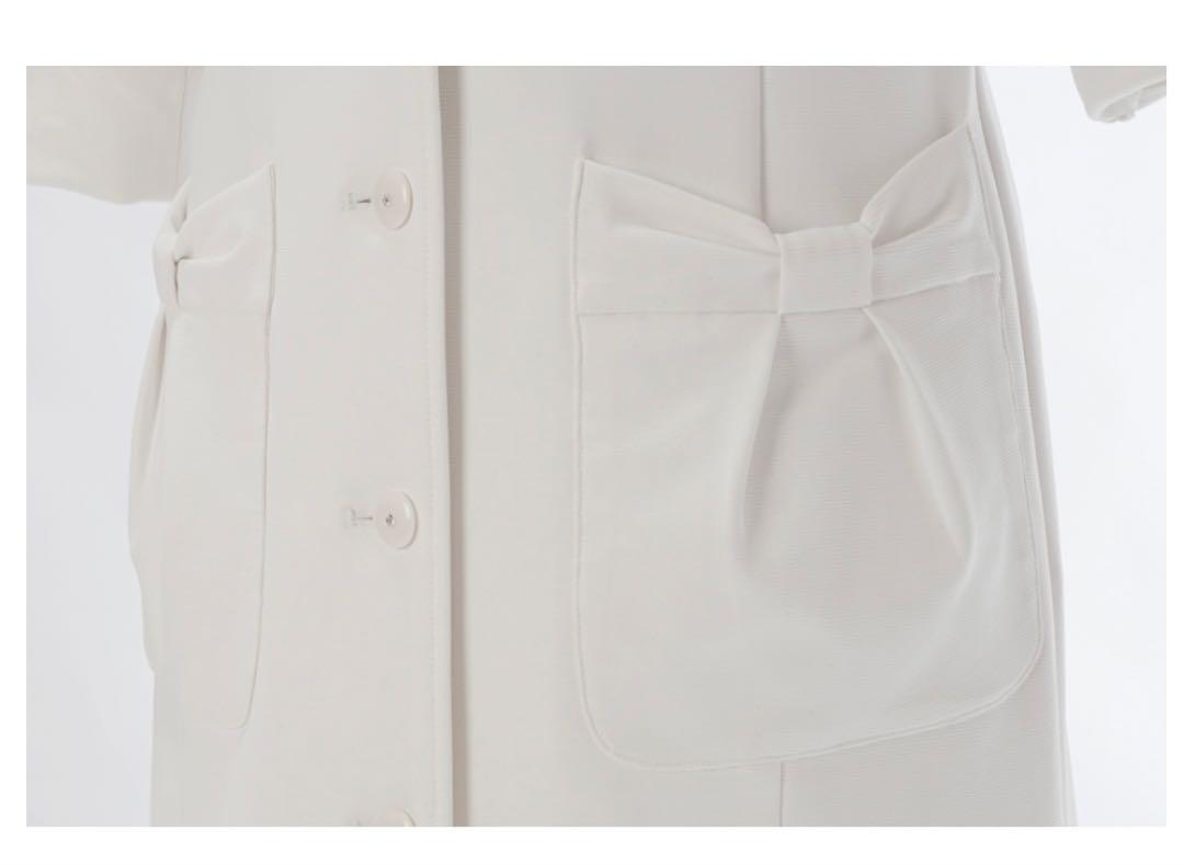 ★ 新品 タグ付 ★ M-dressed リボンデザイン ドクターコート 白衣