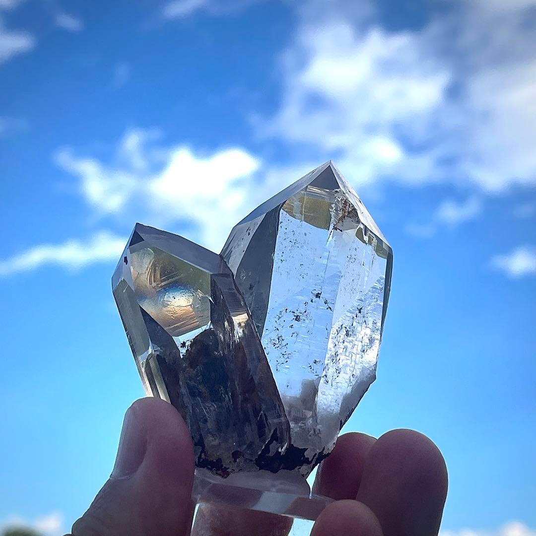 【コレクションピース】ガネーシュヒマールクリスタル　ダブルポイント　原石　水晶