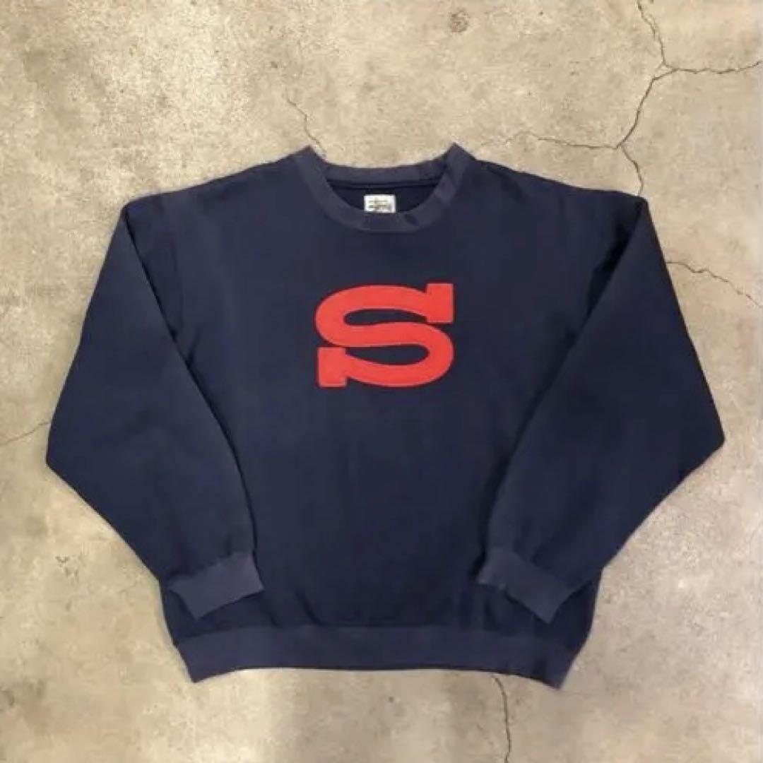 Old Stussy スウェット Sロゴ ネイビー