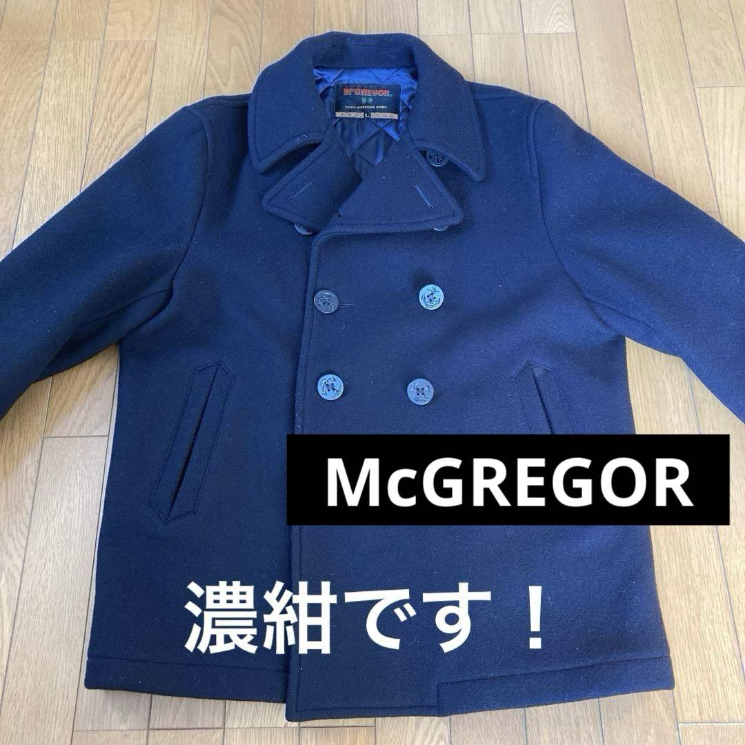 McGREGORマクレガー ピーコート 裏地キルティング90's L濃紺　美品