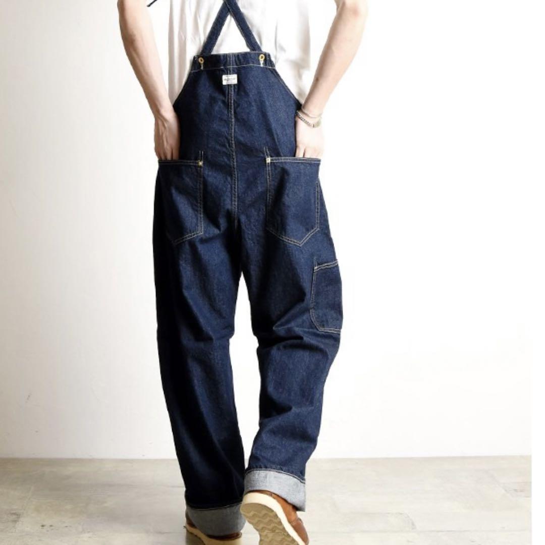 【新品】定番 JOHNBULL ジョンブル メンズ デニム　ワークオーバーオール