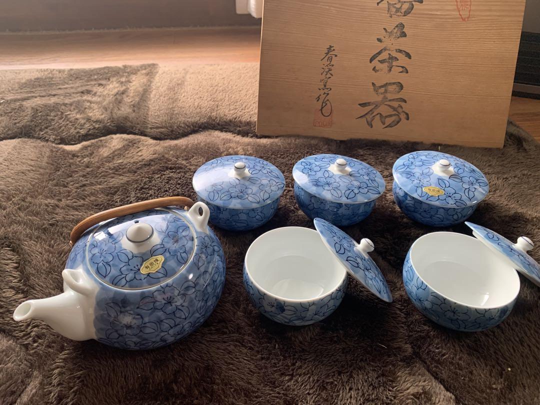 有田焼急須湯呑茶碗セット蓋付き