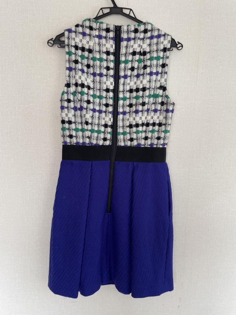 Milly ミリー  ノースリーブワンピース ドレス 中古・古着通販】MILLY (ミリー) ノースリーブワンピース グレー