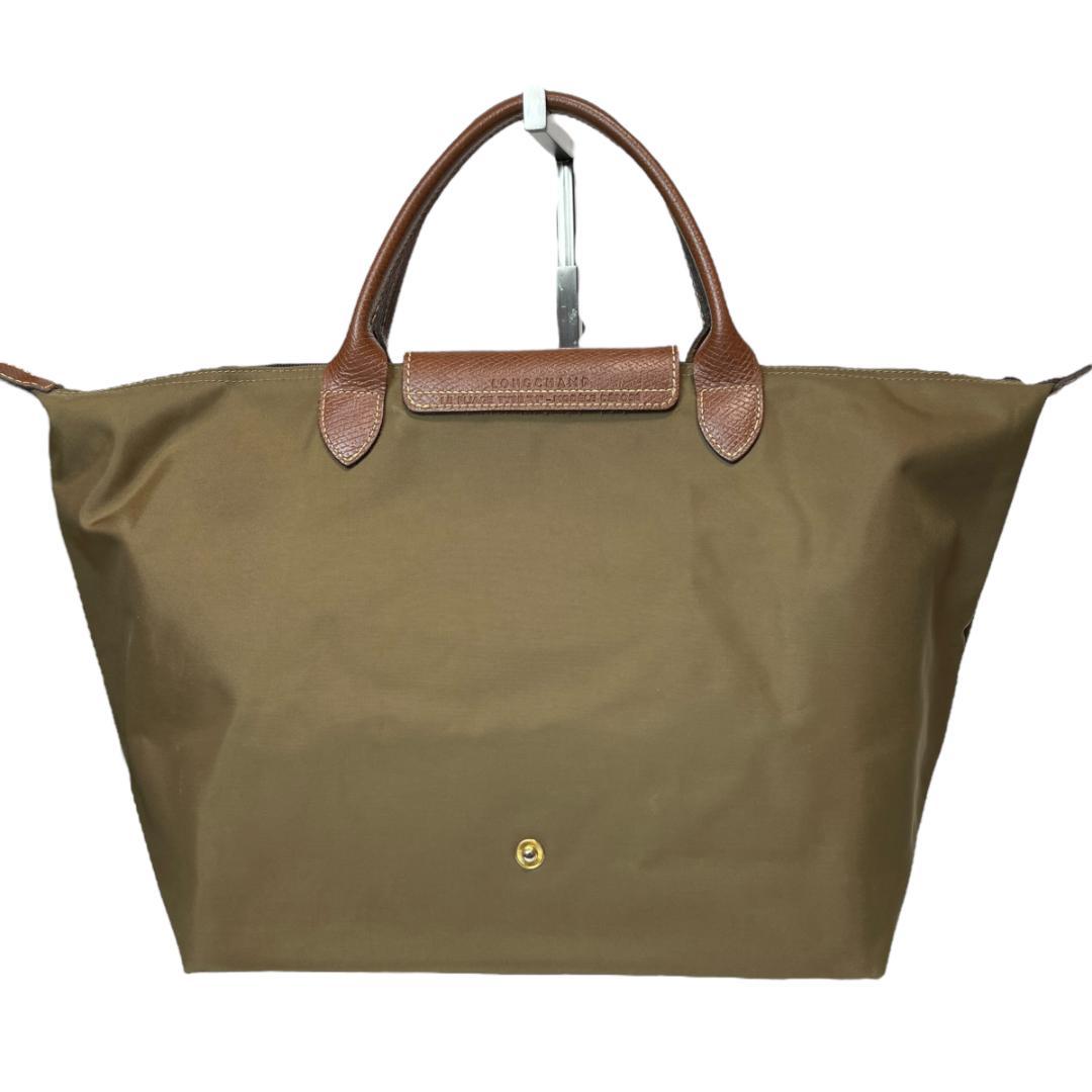 某メーカー 良品 カーキ プリアージュ 大容量 トートバッグ 2841 LONGCHAMP バッグ
